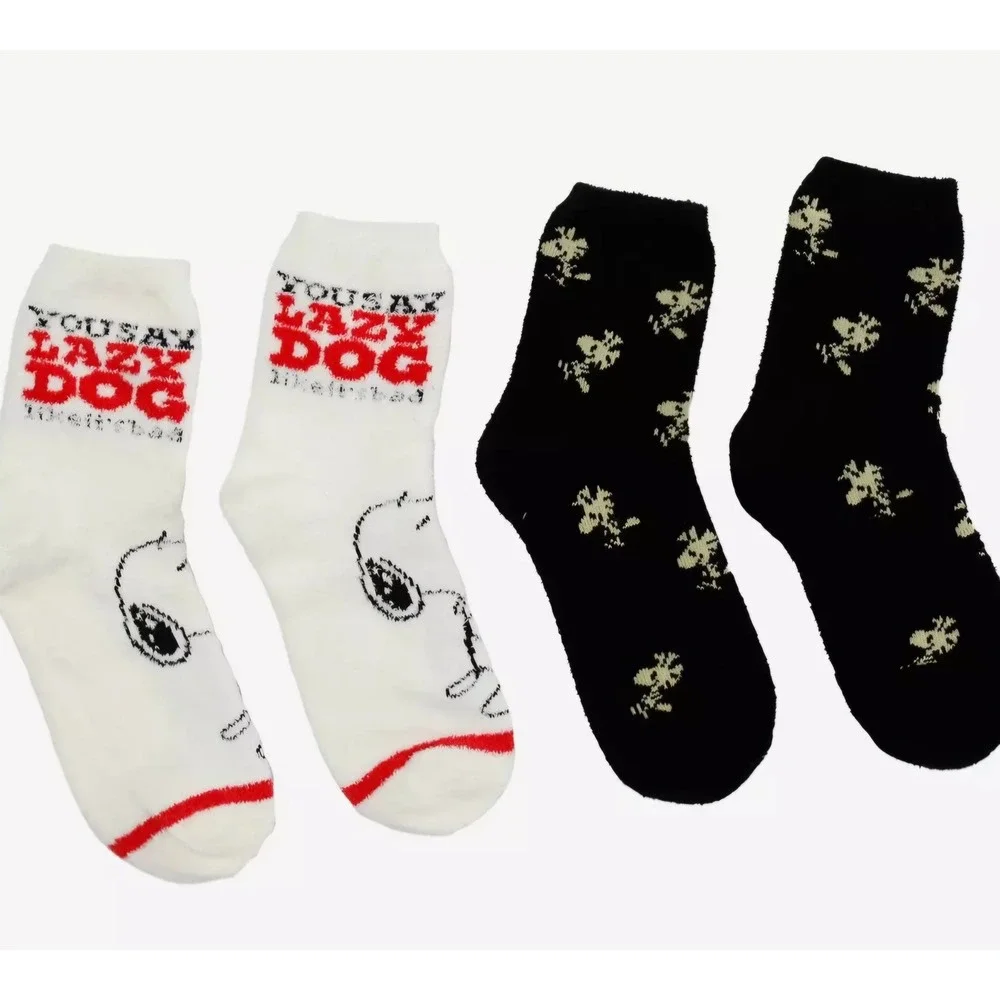 Peanuts You Say Lazy Dog &‎ Woodstock Boxed Crew Sock Set